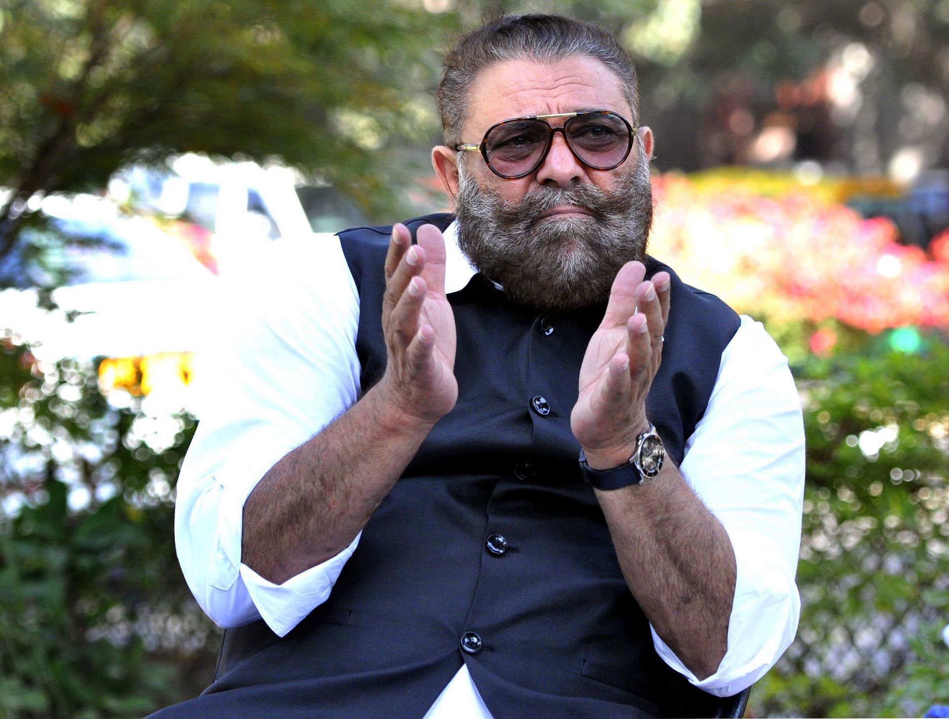 Punjabi actor Yograj Singh and father of Indian cricketer Yuvraj Singh during a press conference on November 25, 2016, in Chandigarh, India.